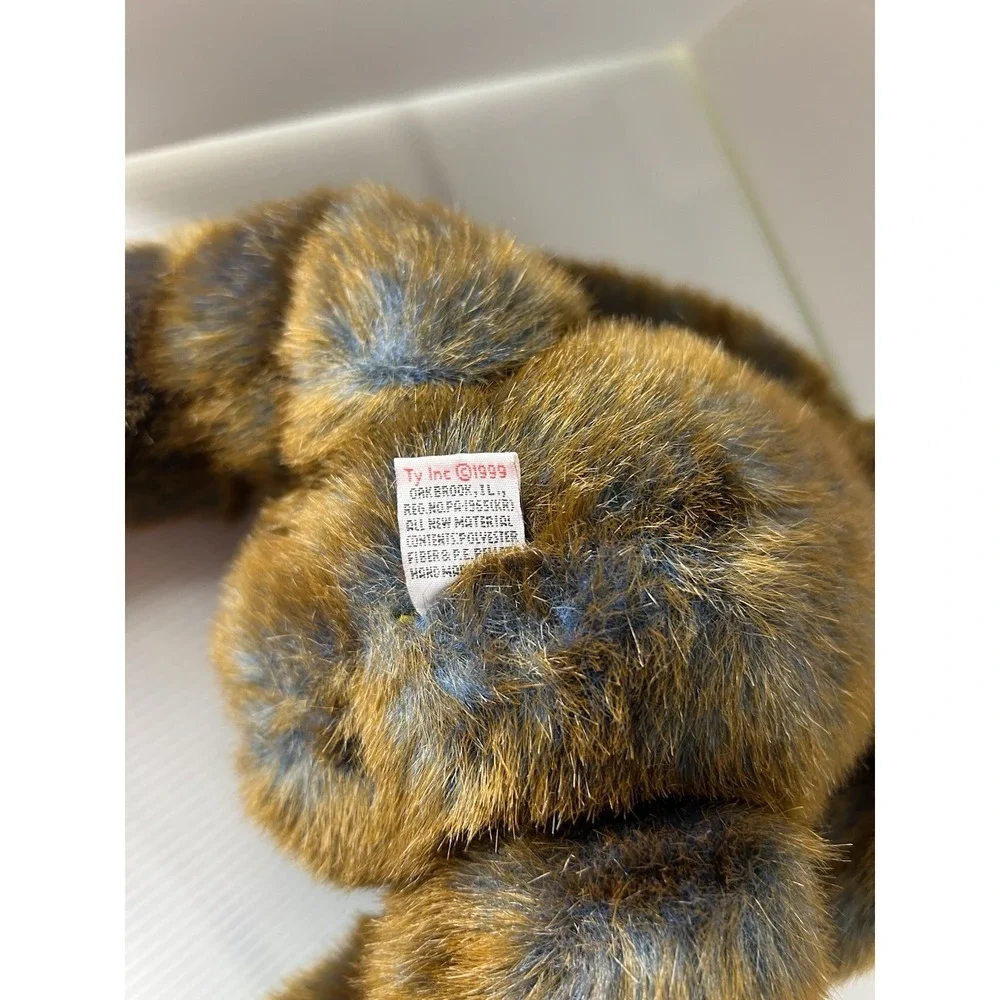 Ty Classic BRODERICK Teddy Bear Brown/Blue Plush Animal 15